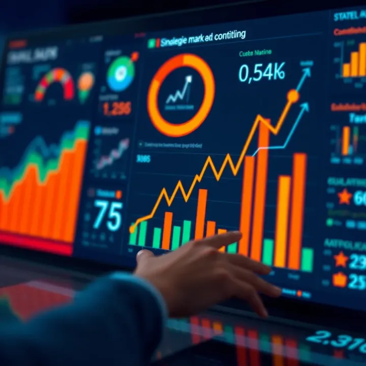 Competitive landscape with strategic data points and market positioning visuals