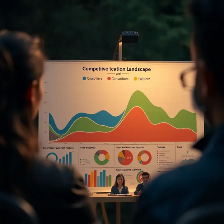 Competitive Landscape and Audience Segmentation Chart Competitive landscape chart comparing key business competitors and target audience segments