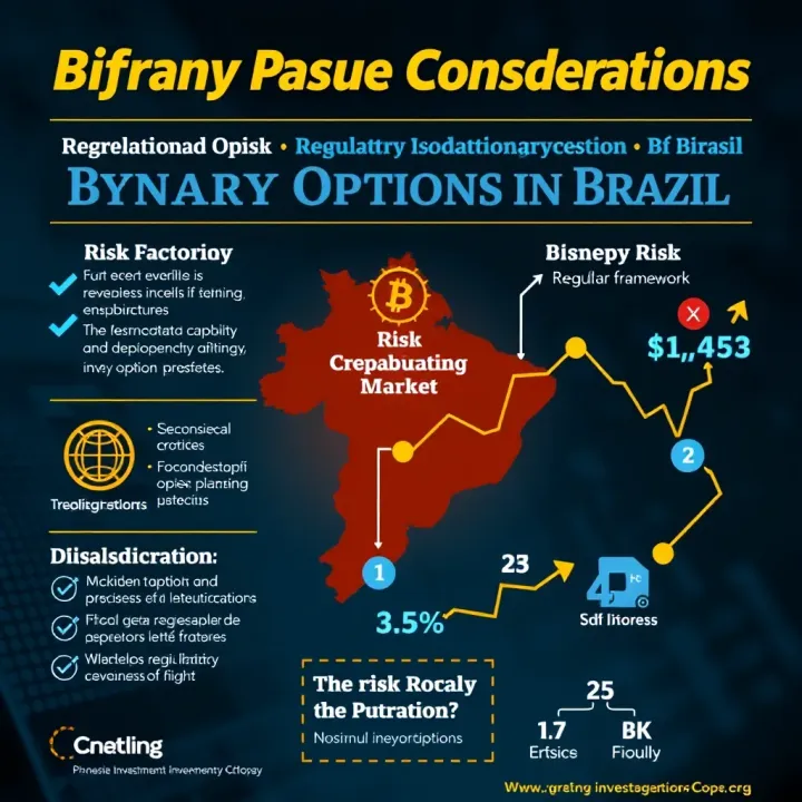 Infographic illustrating regulatory framework and risk factors in Brazilian binary options market