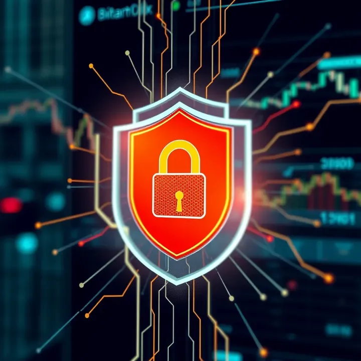 Ensuring Security in Binary Options Investments Secure digital shield icon representing safety measures in binary options investment