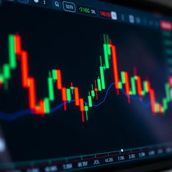 Visual representation of a candlestick chart highlighting bullish and bearish signals