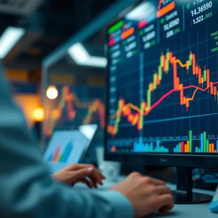 Illustration of risk management and strategy planning in binary options day trading