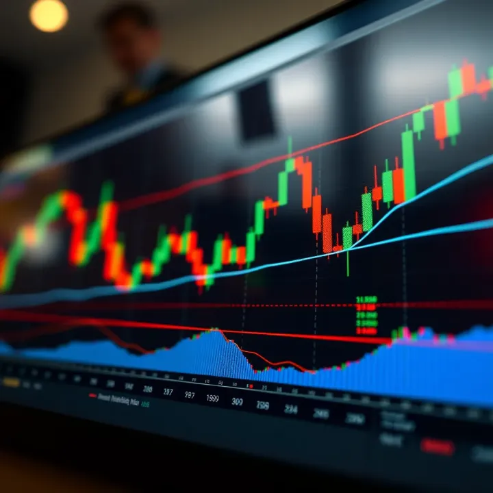 Illustration of candlestick charts representing price action in financial markets