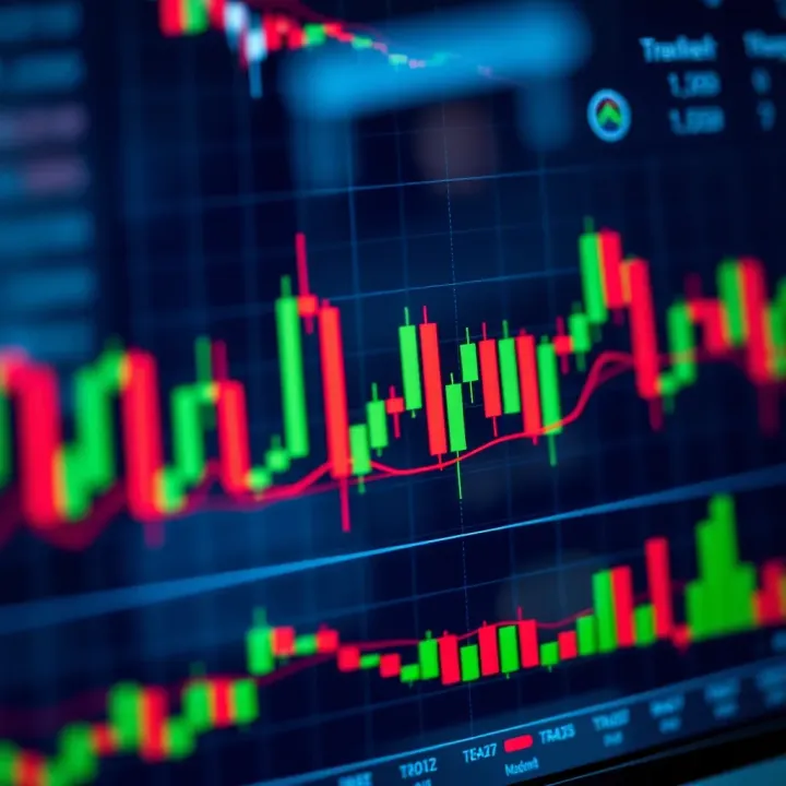 Complex Candlestick Formations and Trend Analysis for Trading Graph illustrating complex candlestick formations and trend analysis in trading strategies