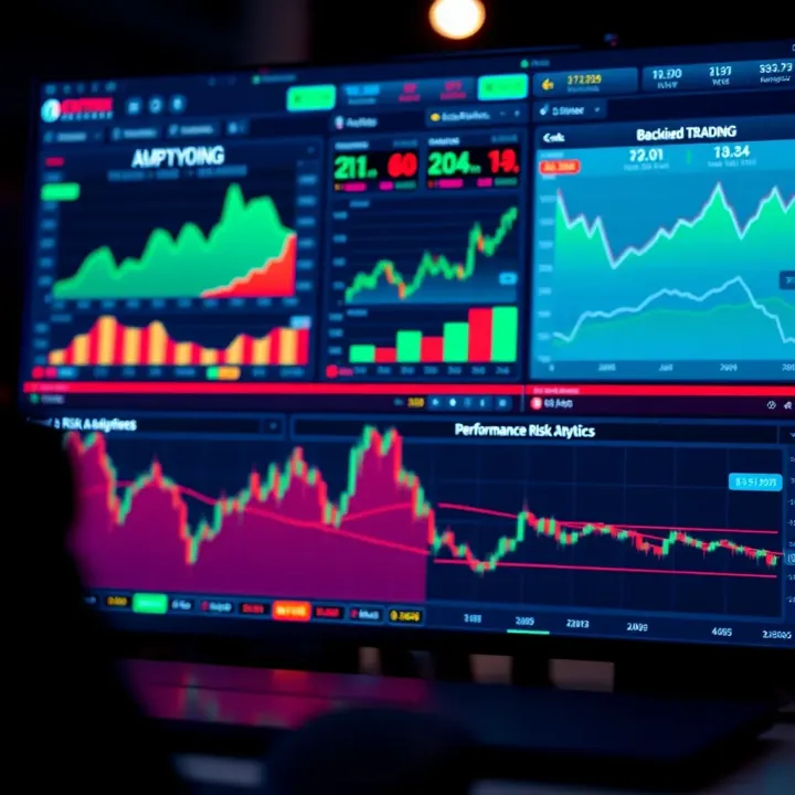 Dashboard showing performance analytics and risk assessment for copy trading investments