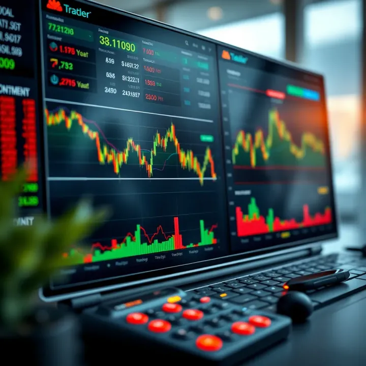 Financial dashboard displaying key trading tools and market indicators