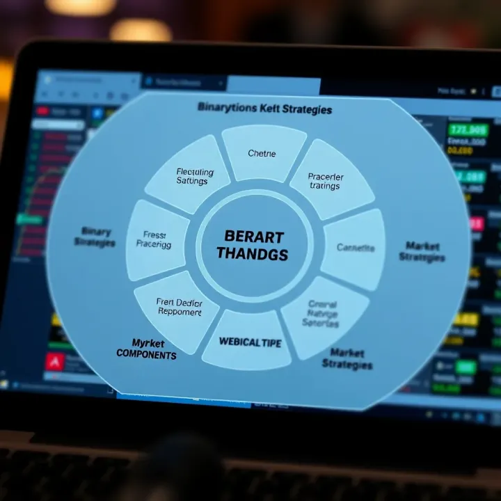 Core Components of Binary Options Market Strategies Diagram illustrating key components of binary options market strategies