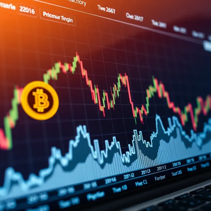 Graph illustrating cryptocurrency price fluctuations and market trends during day trading sessions