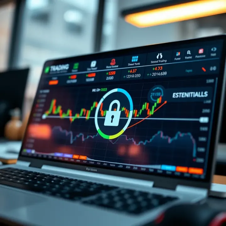 Dashboard view of a trading platform highlighting essential tools and security features