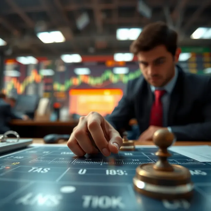 Conceptual illustration of risk management and decision making in trading strategies