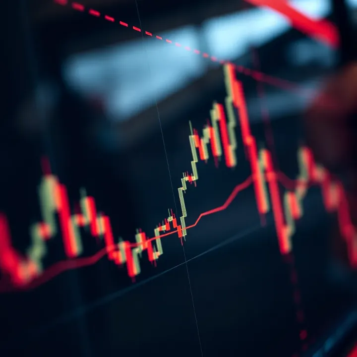 Graph showing cryptocurrency price fluctuations during day trading sessions