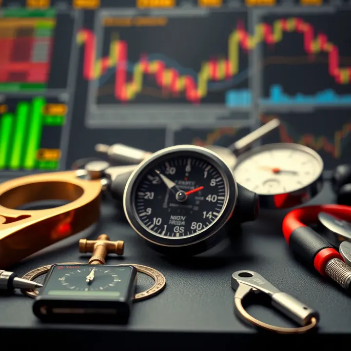 Illustration of common tools used in short-term financial trading