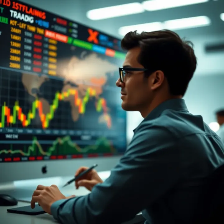Conceptual illustration of risk factors and safe practices in financial trading