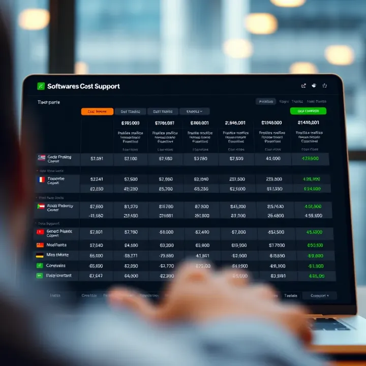 Comparative Overview of Costs and Support in Trading Platforms Dashboard featuring cost comparison and support options for various day trading platforms
