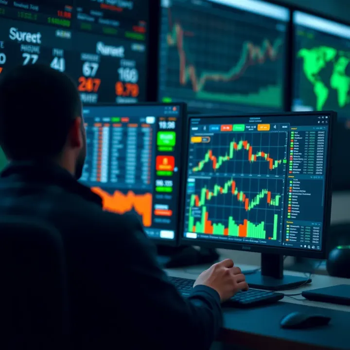 Simulated Trading Platform for Skill Development Trader using a simulated trading platform to practice financial market strategies