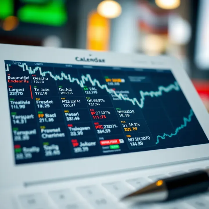 Detailed view of an economic calendar showing various financial events and indicators relevant to Brazilian market analysis