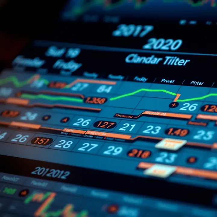 Calendar highlighting key financial events and economic indicators for the year