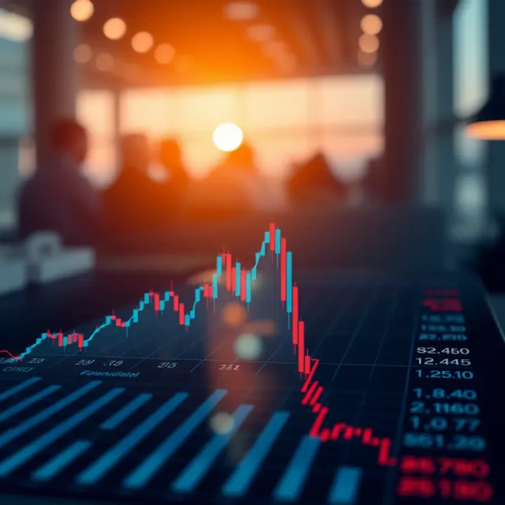 Impact of Economic Events on Market Trends and Investment Decisions Graph showing market trends influenced by economic announcements and global financial indicators