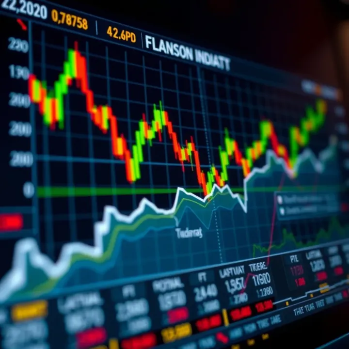 Graphical representation of key economic indicators influencing trading decisions with highlighted data points