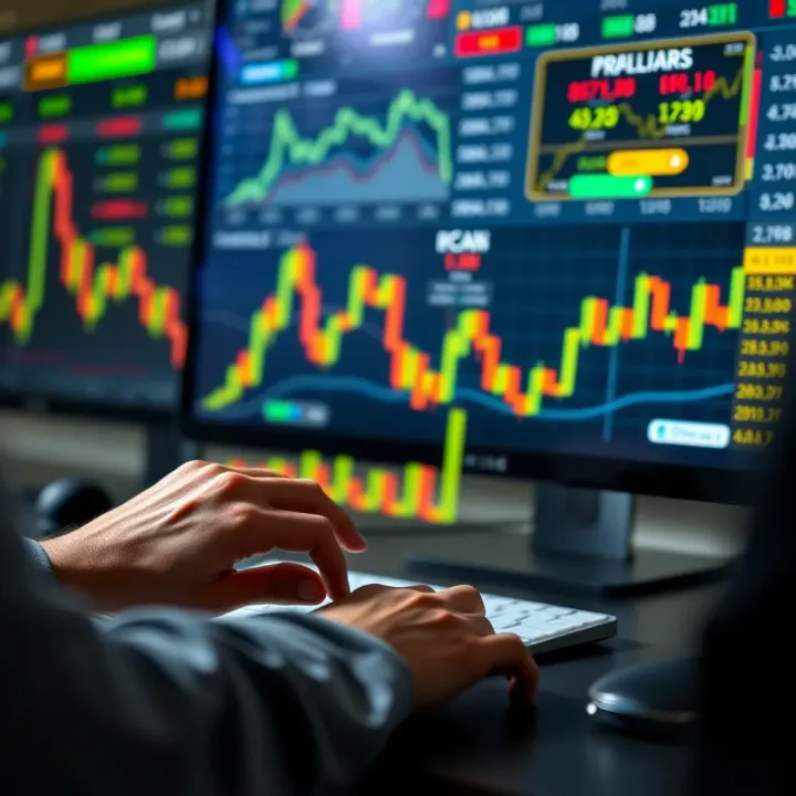 Visual representation of risk management tools and charts used in financial investment decisions