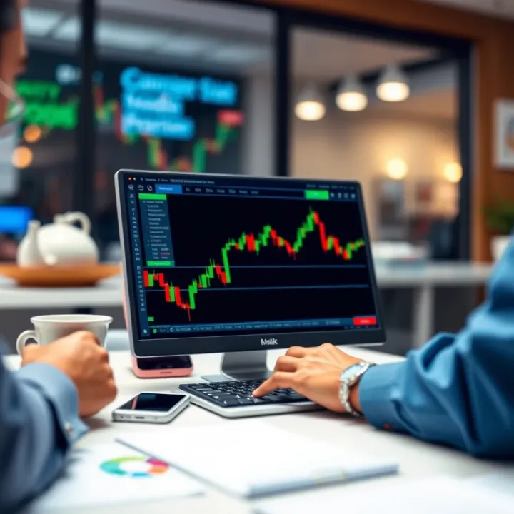 Conceptual graphic representing financial risk management and regulatory compliance in binary options brokerage in Brazil