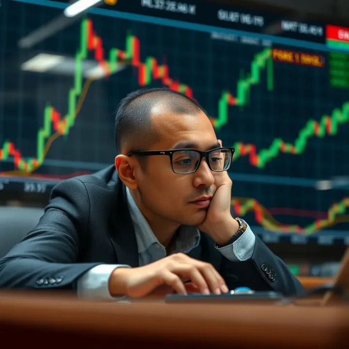 Conceptual illustration of risk management and emotional control in day trading