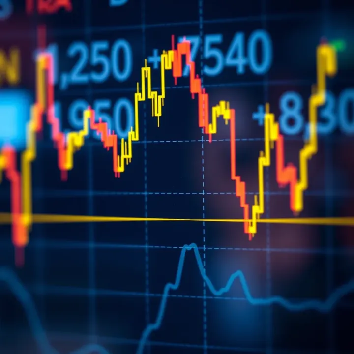 Graph showing currency exchange rate fluctuations over time