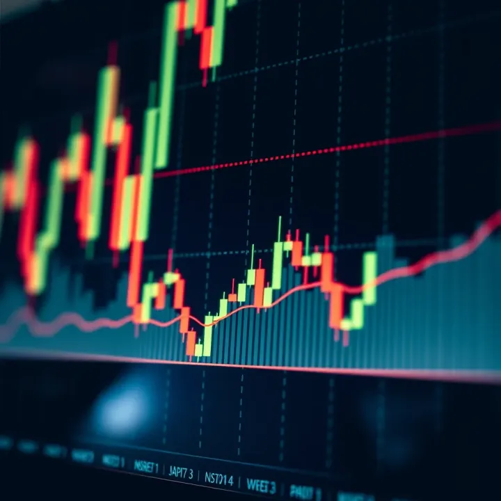 Chart showing bullish candlestick pattern with upward price movement