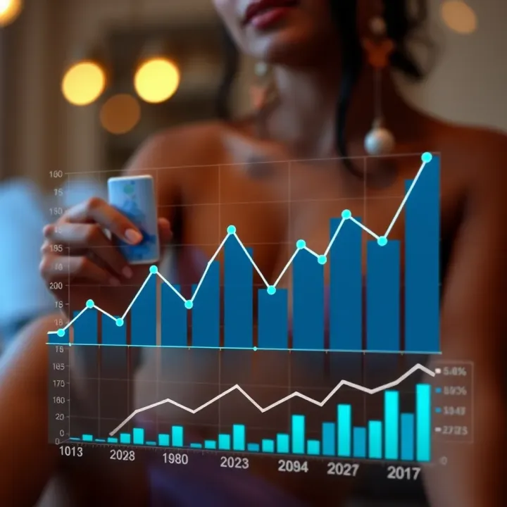Graph showing consumer behavior trends in intimate apparel market