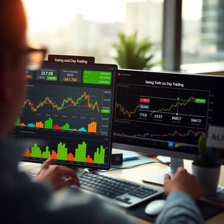 Investor Profiles and Key Considerations for Swing and Day Trading Illustration of investment profiles highlighting risk tolerance and time commitment for swing and day trading