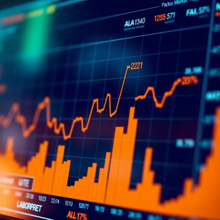 Labor Market Trends and Data Analysis Detailed graph showing labor market trends and key data points over time