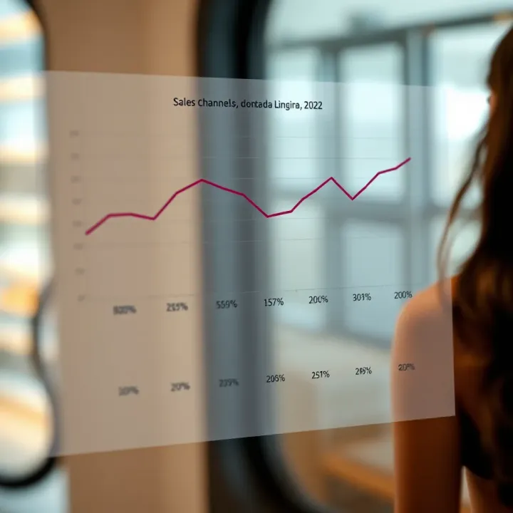 Chart illustrating sales channels and competitive strategies in lingerie sector