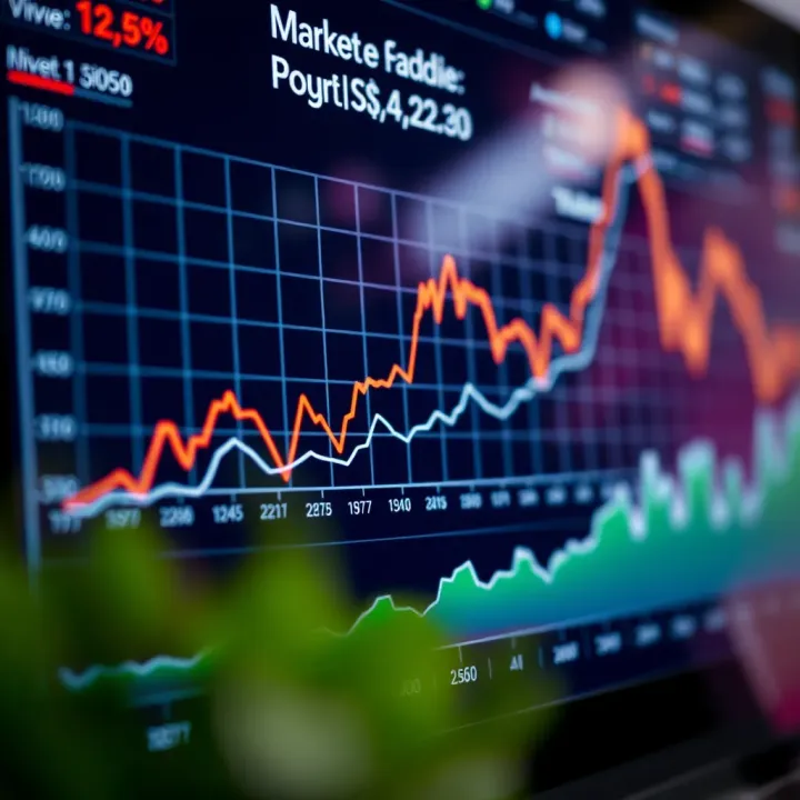 Graph illustrating market data trends and competitive analysis