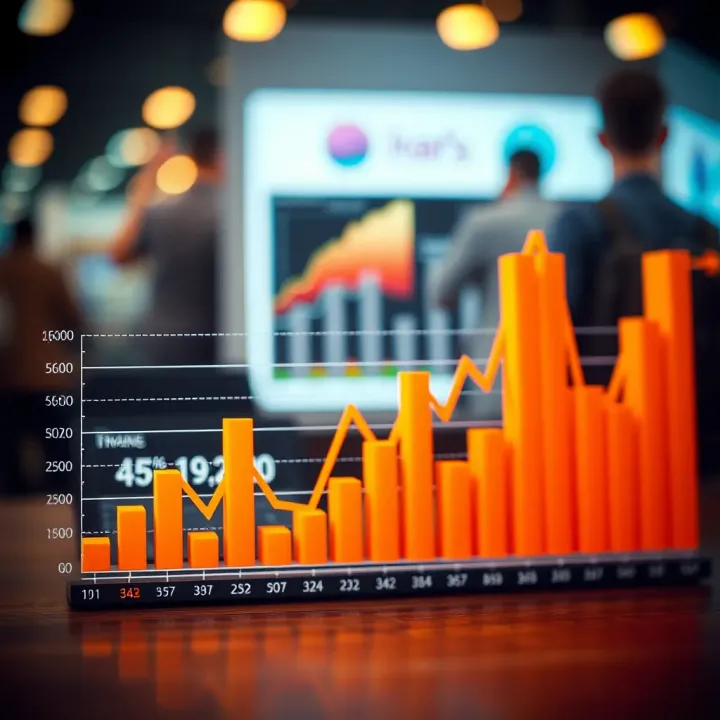 Graph illustrating market trends and consumer behavior analysis