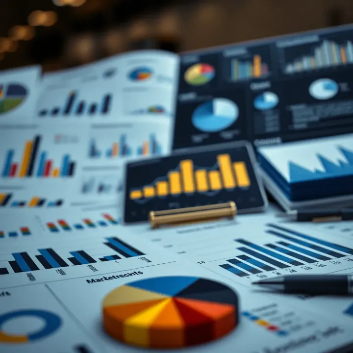 Collection of charts and graphs depicting market research results