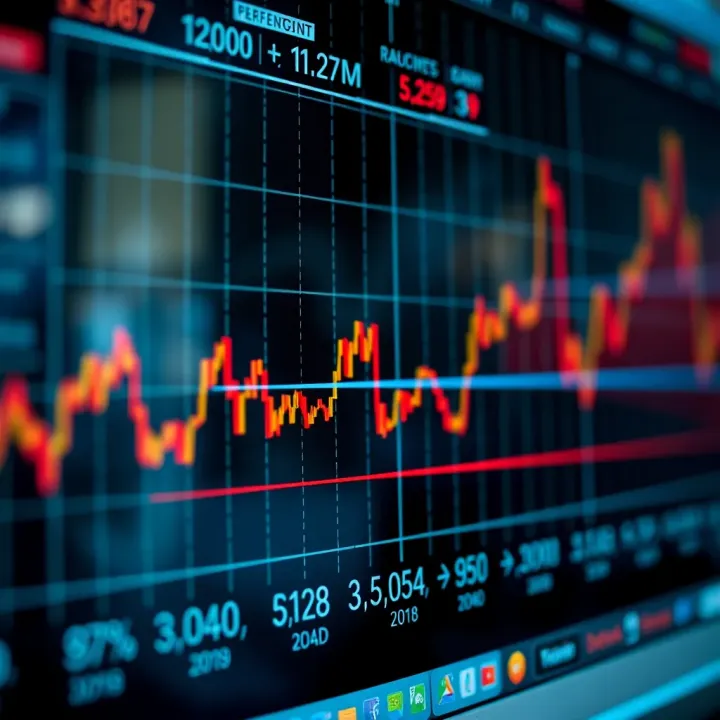 Market Trends and Reactions to Economic Data Releases Graph showing market trends reacting to economic data releases