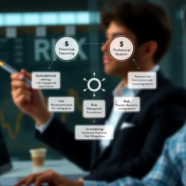 Diagram showing practical applications of risk mitigation techniques in professional settings