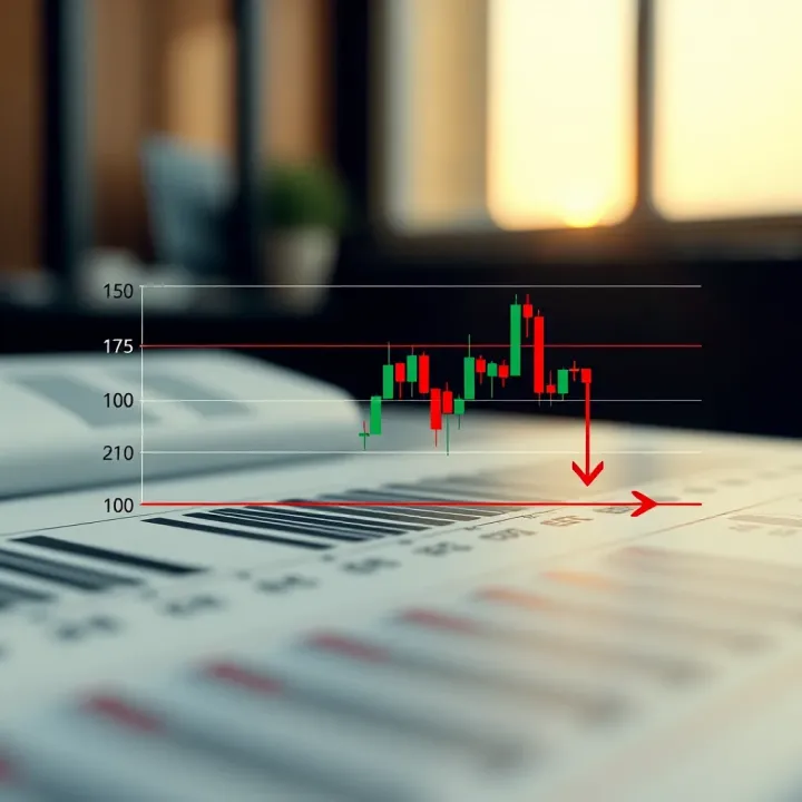 Diagram illustrating a double top formation signaling potential market trend reversal