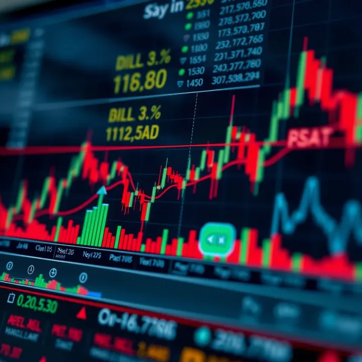 Graph illustrating price movement with key support and resistance levels highlighted for decision making