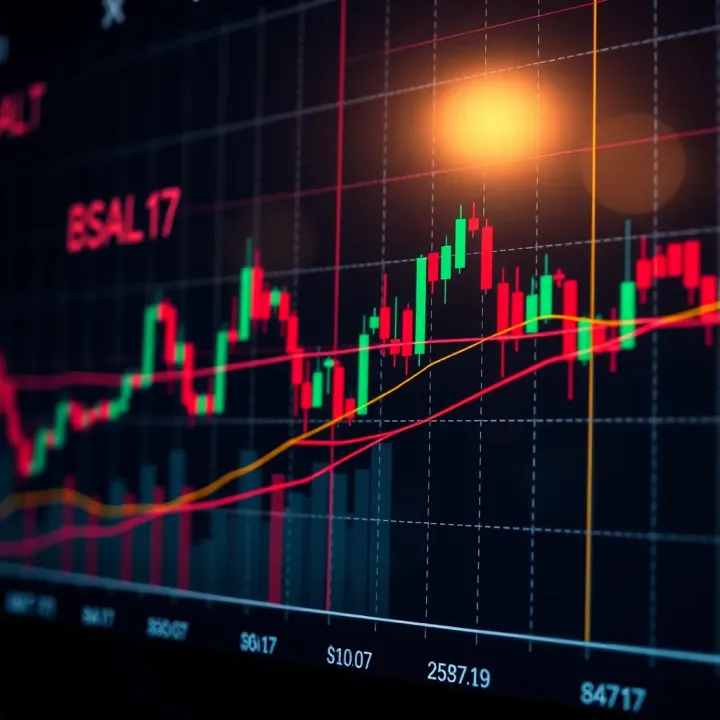 Graph depicting price movement trends highlighting support and resistance levels