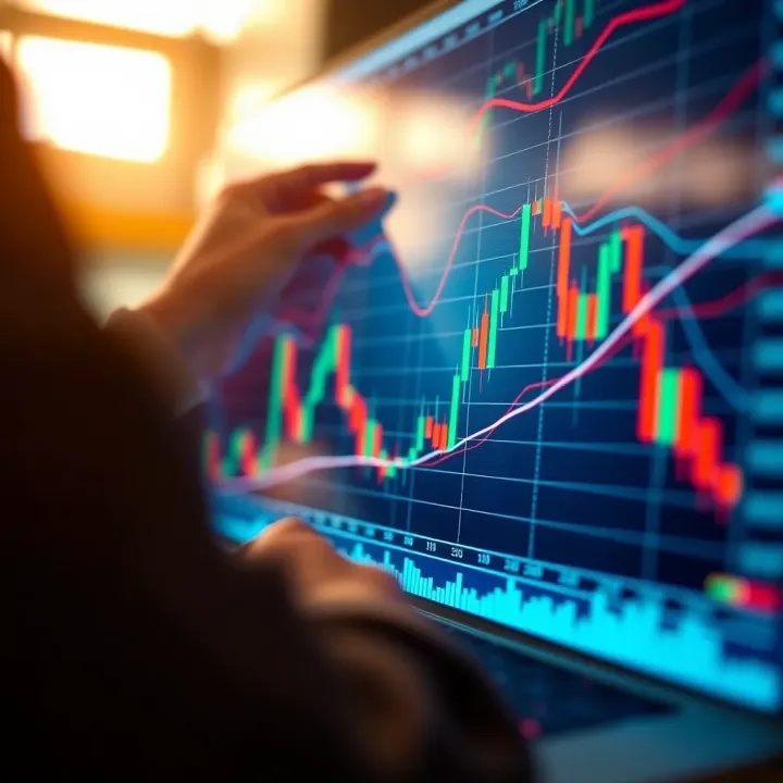 Detailed chart illustrating price action movements and trend lines in stock trading