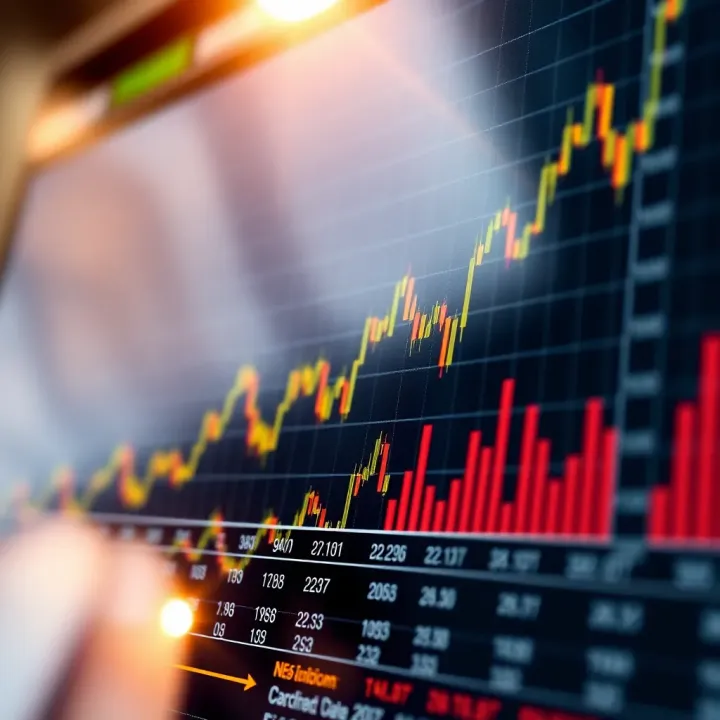 Graph illustrating probabilistic models applied to binary options trading strategies