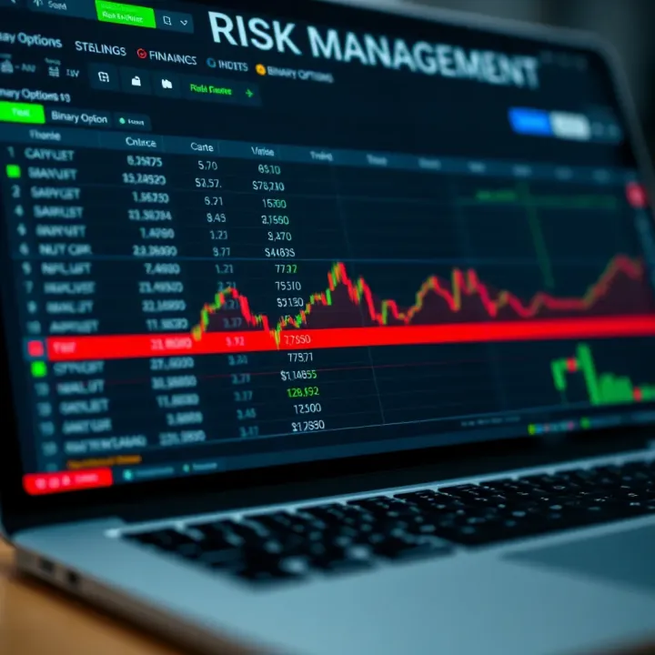 User interface of a financial spreadsheet tool highlighting risk management features for binary options