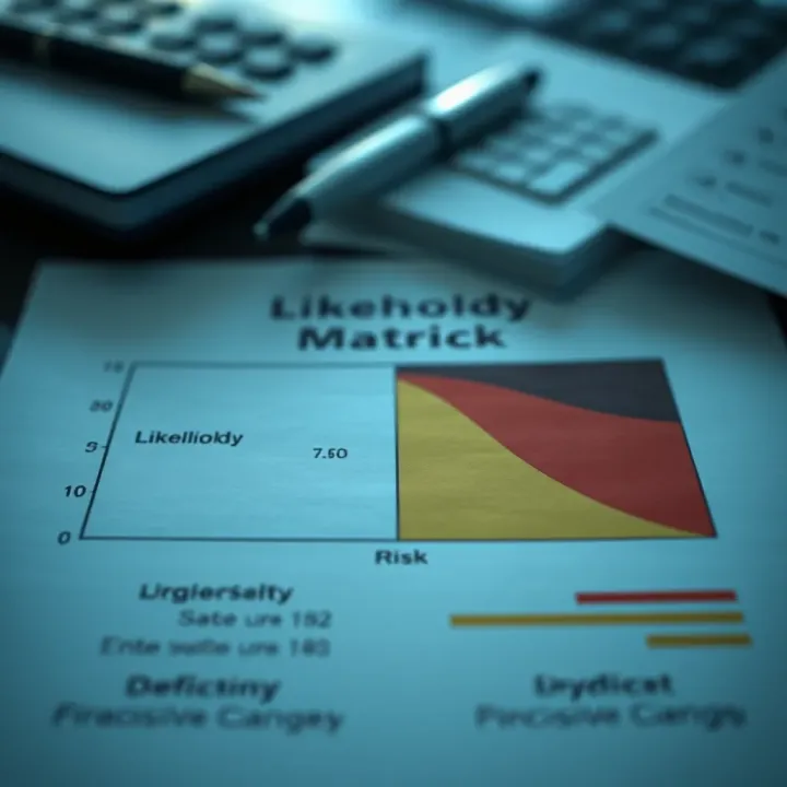 Risk management matrix illustrating levels of likelihood versus impact for effective decision making