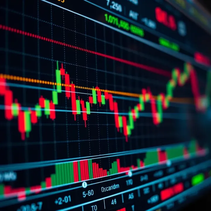 Technical Indicators Applied to Binary Options Market Chart displaying various technical indicators such as moving averages and oscillators used in binary options trading
