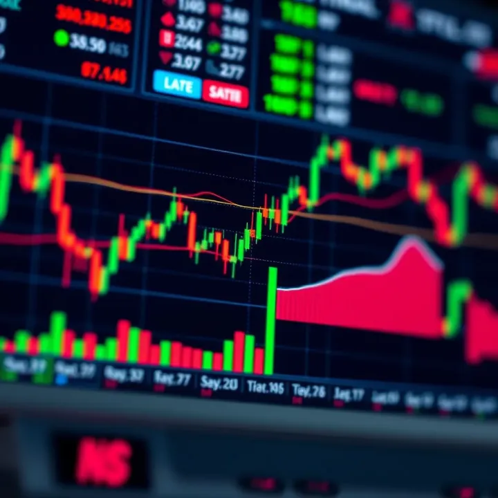 Technical Indicators on Binary Options Trading Chart for Informed Decisions Technical indicators such as moving averages and RSI applied on a binary options trading chart