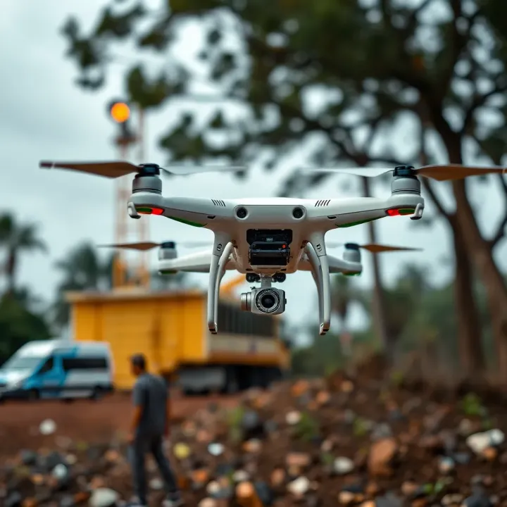 Advanced technologies like drones and monitoring systems used to detect and mitigate disaster threats
