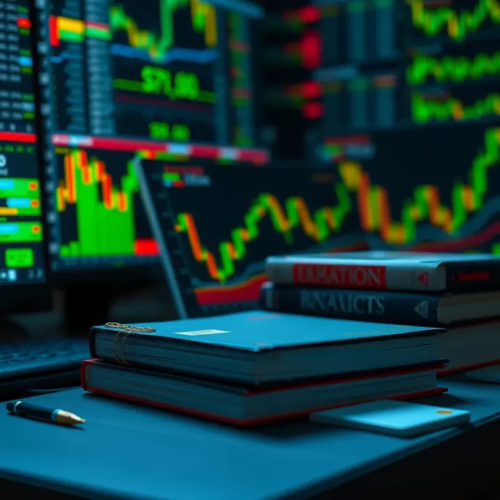 Collection of PDF documents and digital resources focusing on binary options education