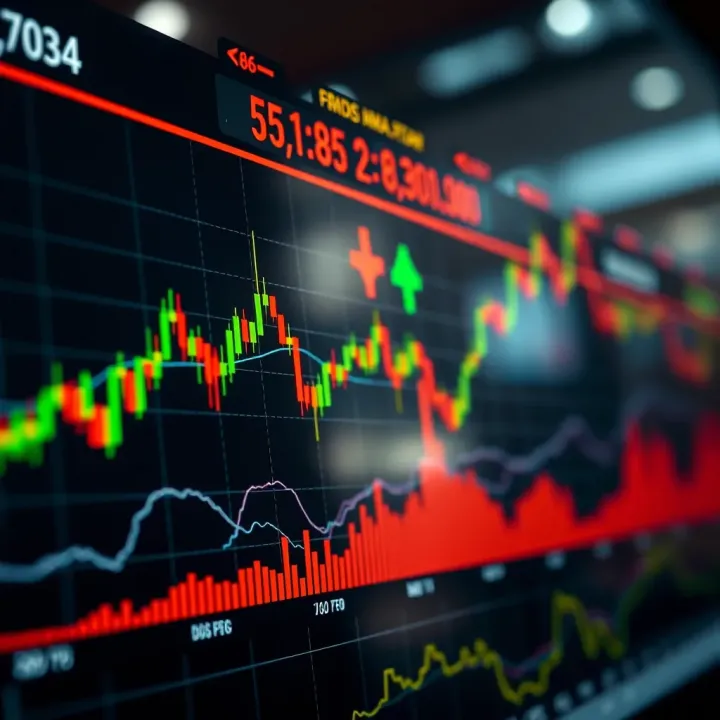 Chart showing price movements of US stocks illustrating price action analysis