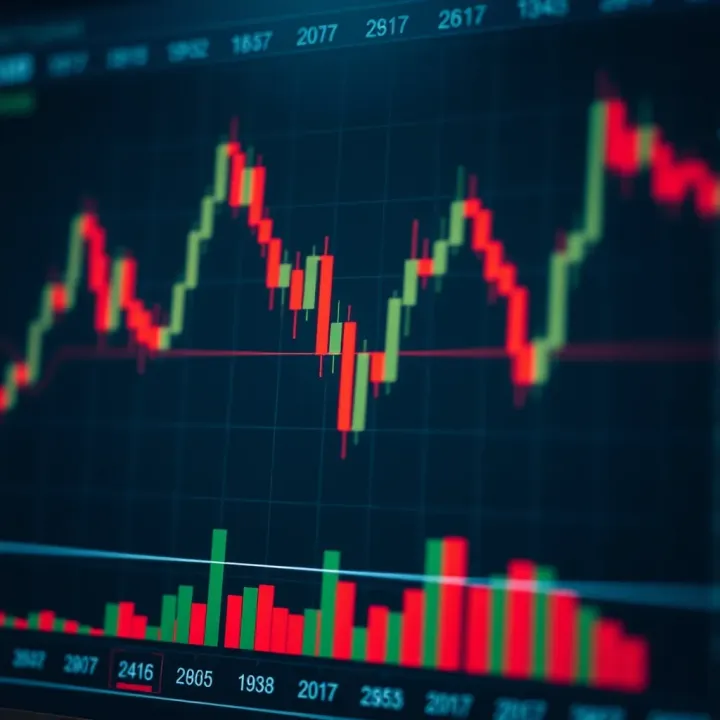 Graph showing a pullback pattern within a binary options trading chart